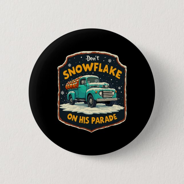 Snowflake på hans Parad Pro Trump Snö remova Knapp (Framsida)