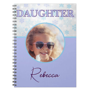 Snowflake Pastel Photo Namn Anteckningsbok