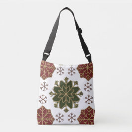 Snowflake Patchwork jul Tote Bag Axelväska