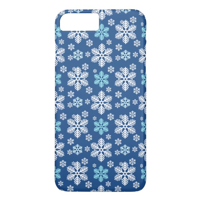 Snowflake Patterned Blue Case-Mate iPhone Skal (Baksida)