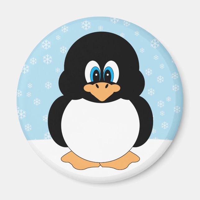 Snowflake Penguin Magnet (Framsidan)