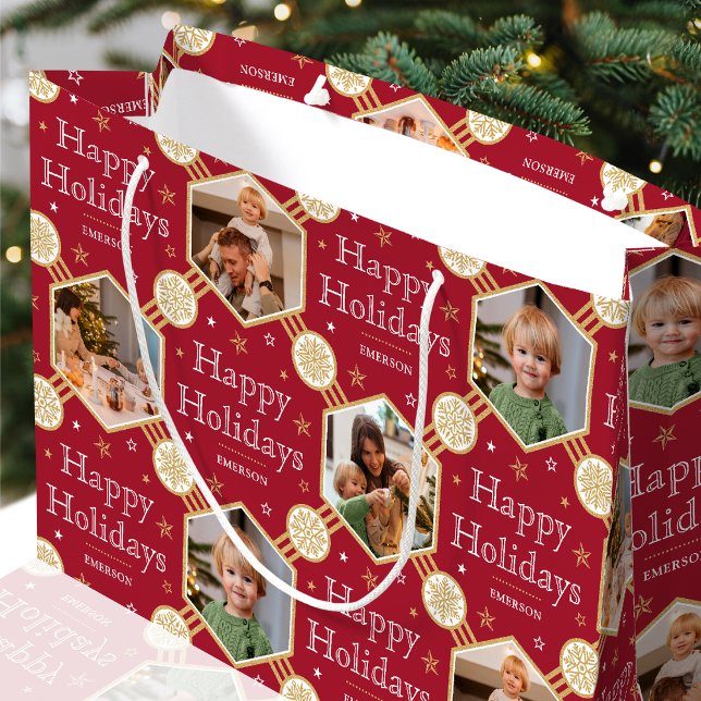 Snowflake Photo Classic Deep Red (Skapare uppladdad)