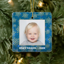 Snowflake Photo Julgransprydnad Keramik