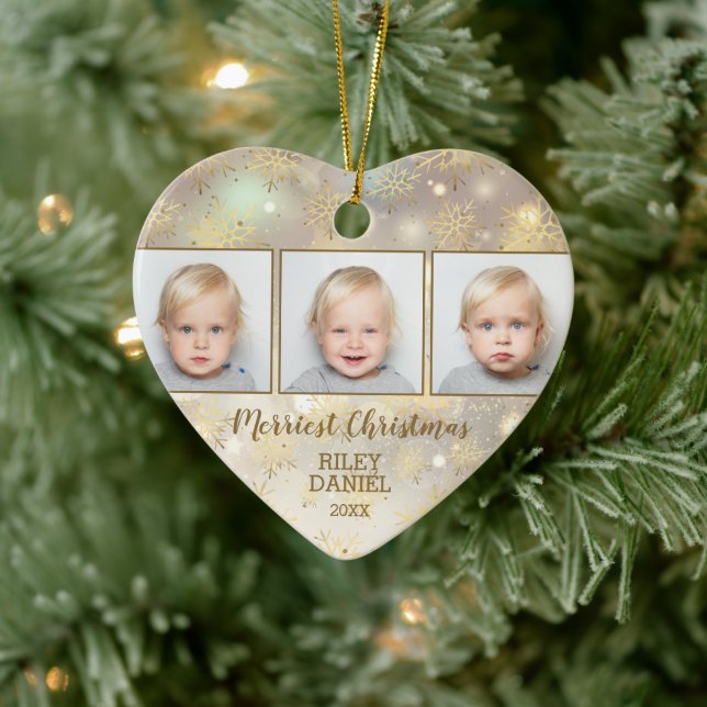 Snowflake Photo Julgransprydnad Keramik (Träd)