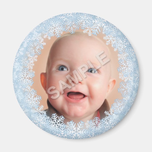Snowflake Photo Ram Magnet (Framsidan)