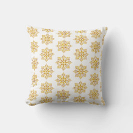 Snowflake Plaid Pattern Yellow Kudde