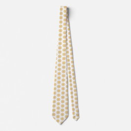 Snowflake Plaid Pattern Yellow Neck Tie Slips