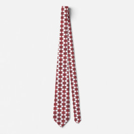 Snowflake Plaid Red Black Buffalo Neck Tie Slips