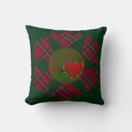 Snowflake Plaid Throw Pillow Kudde