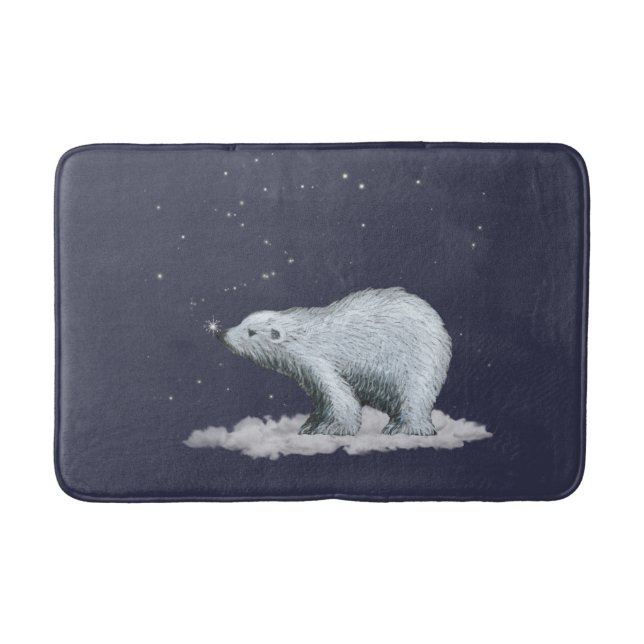 Snowflake Polar Bear Bath Mat Badrumsmatta (Framsidan)