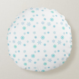 Snowflake Pouf Pillow Rund Kudde