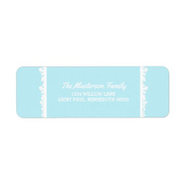 Snowflake Ram Helgdag Returadress Etikett