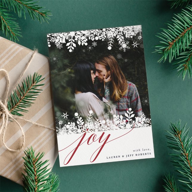 Snowflake Ram | Modern Helgdag-fotokort Julkort (Skapare uppladdad)