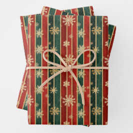 Snowflake Rand jul Helgdag Wrapping Papper