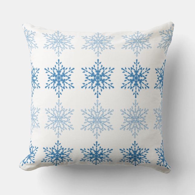 Snowflake Rand Kudde (Framsida)