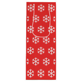 Snowflake Red jul Vin Gift Bag