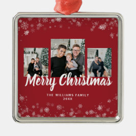 Snowflake Red Ornaments Julgransprydnad Metall