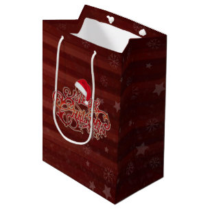 Snowflake Red Rand jul hat Gift Bags