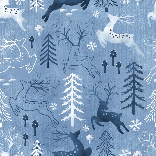 Snowflake & Reindeer Winter Mugg (Skapare uppladdad)