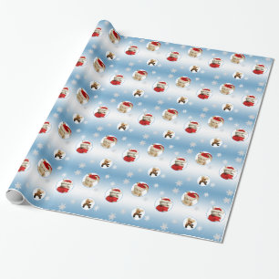 Snowflake- & renjul som slår in papper presentpapper
