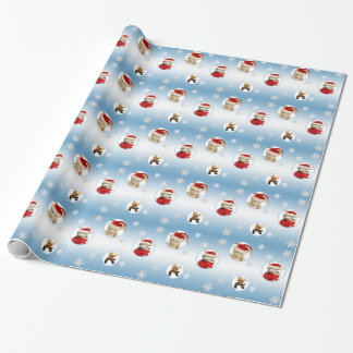 Snowflake- & renjul som slår in papper presentpapper