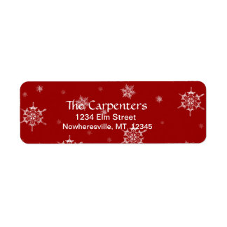 Snowflake Returadress Lables Returadress Etikett