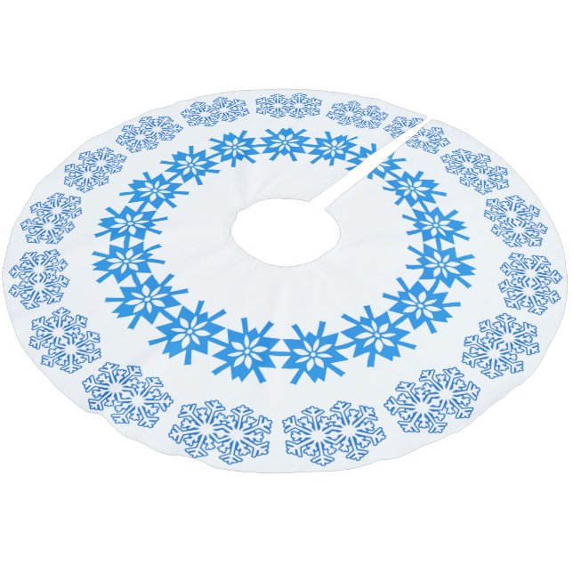Snowflake Ringar Julgransmatta Borstad Polyester (Vinklad)