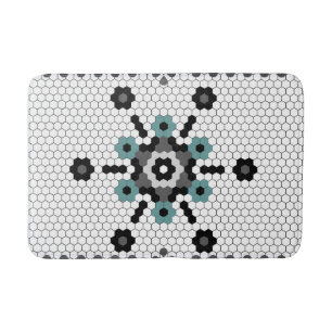 Snowflake Roligt Winter Farmhouse Tile Mönster Badrumsmatta
