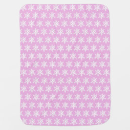 Snowflake Rosa Baby Blanket Bebisfilt