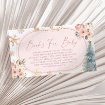 Snowflake Rosa Winter Baby Shower Bokar för Baby
