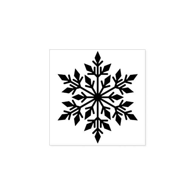 Snowflake Rubbir Frimärke Stämpel (Tryck)