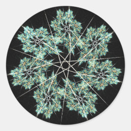 snowflake runt klistermärke