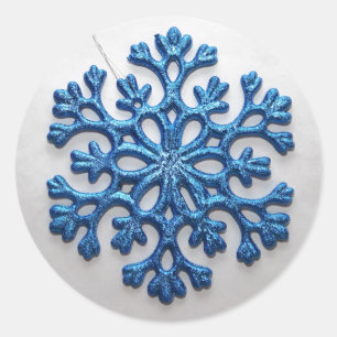 Snowflake Runt Klistermärke