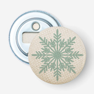 Snowflake, rustik embroderiy, utseende vintag vint flasköppnare