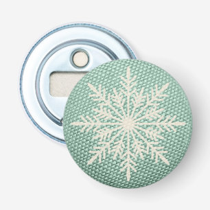Snowflake rustiska broderier ser ut som vintern vi flasköppnare