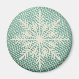 Snowflake rustiska broderier ser ut som vintern vi magnet