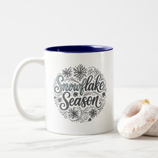 Snowflake Season Winter Aesthetic Coffee Mugg (Med munk)