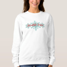 Snowflake Season Winter Script Teal jul