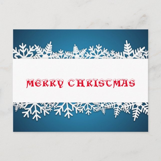 Snowflake Sergranat Helg Vykort (Framsida)