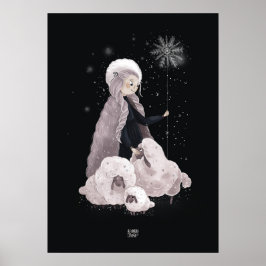 SNOWFLAKE SHEEP av Alexandra Dikaia Poster