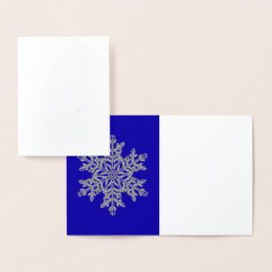 Snowflake Silver Foil Card Folierat Kort
