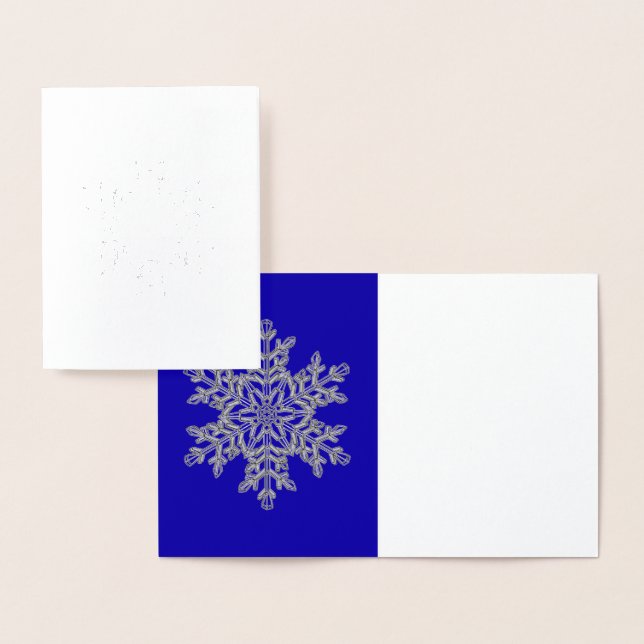 Snowflake Silver Foil Card Folierat Kort (Display)