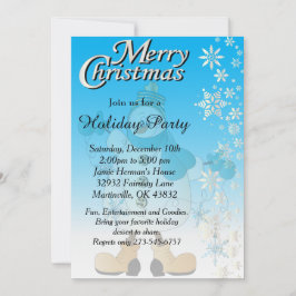 Snowflake Snögubbe Inbjudningar