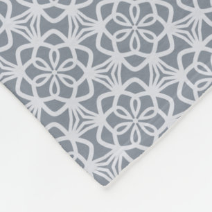 Snowflake Snöre Grått Fleece Blanket