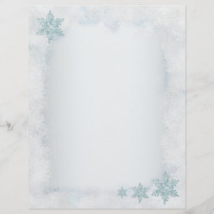 Snowflake snövall - julbrevhuvud