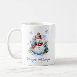Snowflake Snowman Mug – Custom Winter Gift Kaffemugg