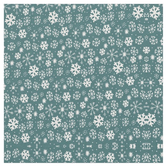 Snowflake Snowstorm i Aqua Blue Tyg (Närbild)