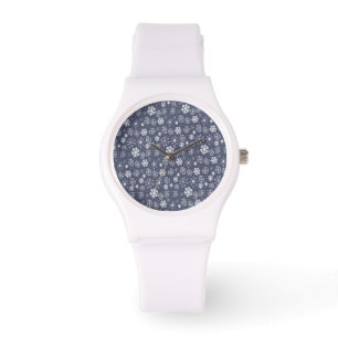 Snowflake Snowstorm i Midnight Blue Armbandsur