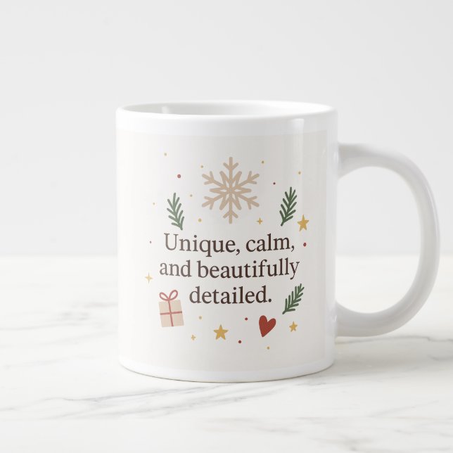 Snowflake Soul | Unique, Calm, and Beautifully Det Jumbo Mugg (Höger)