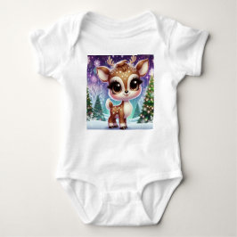 Snowflake Sparkle Baby Reindeer T Shirt